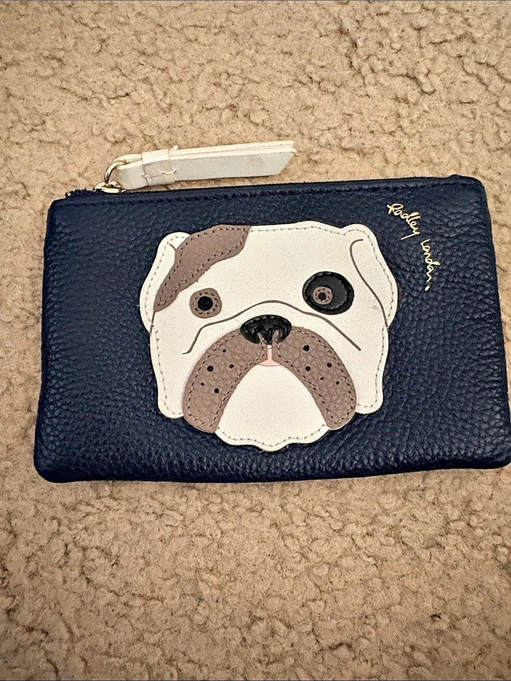 Radley London Dog Appliqué Cosmetic Pouch Black & White